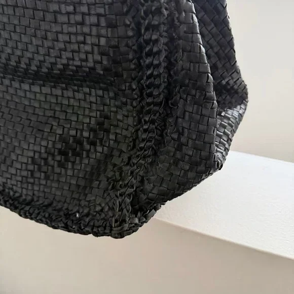 Prada Black Leather Woven Tote Bag - Picture 11 of 11